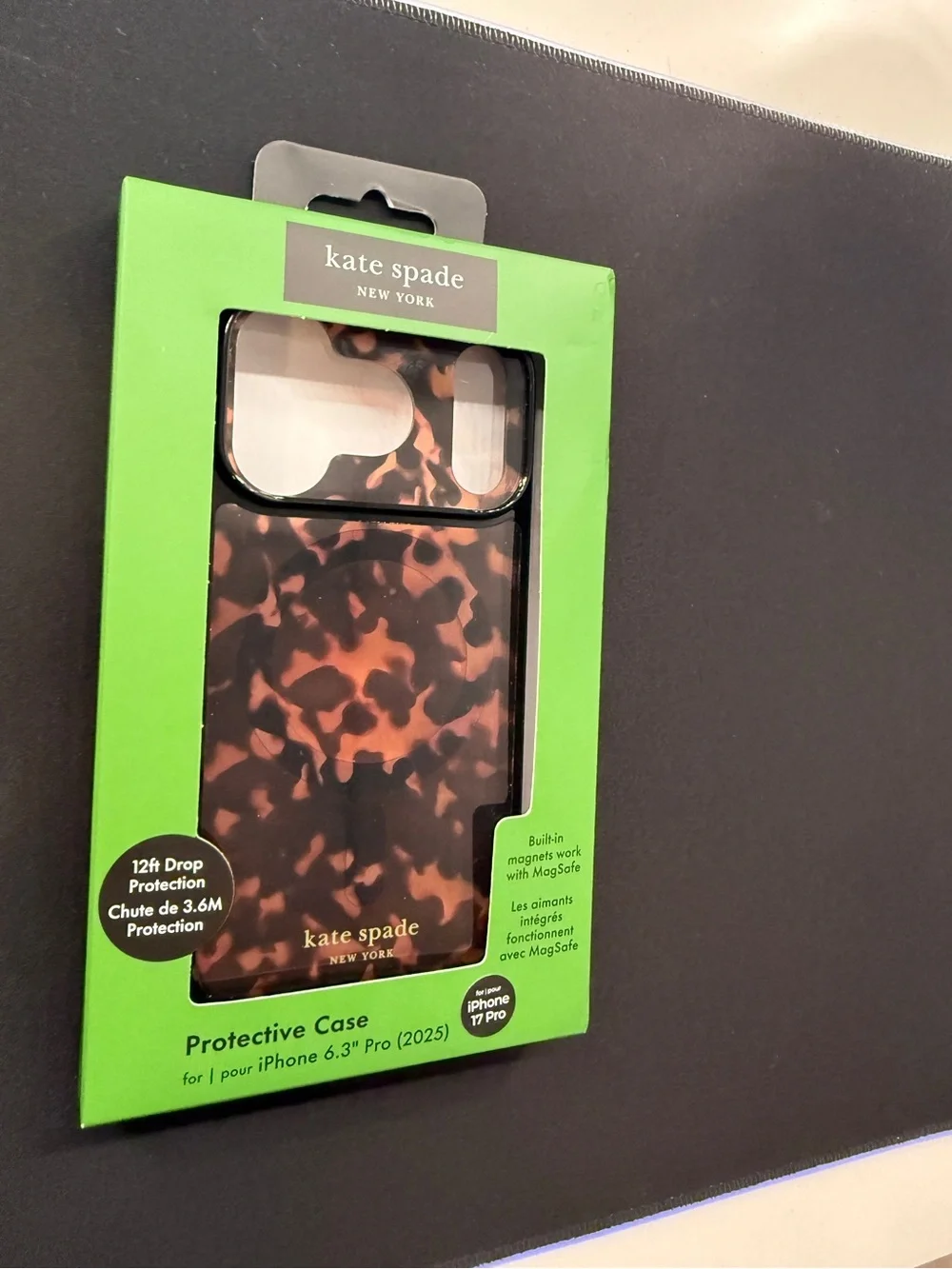 Kate Spade New York HardShell Case MagSafe Apple iPhone 17 Pro Tortoise Shell